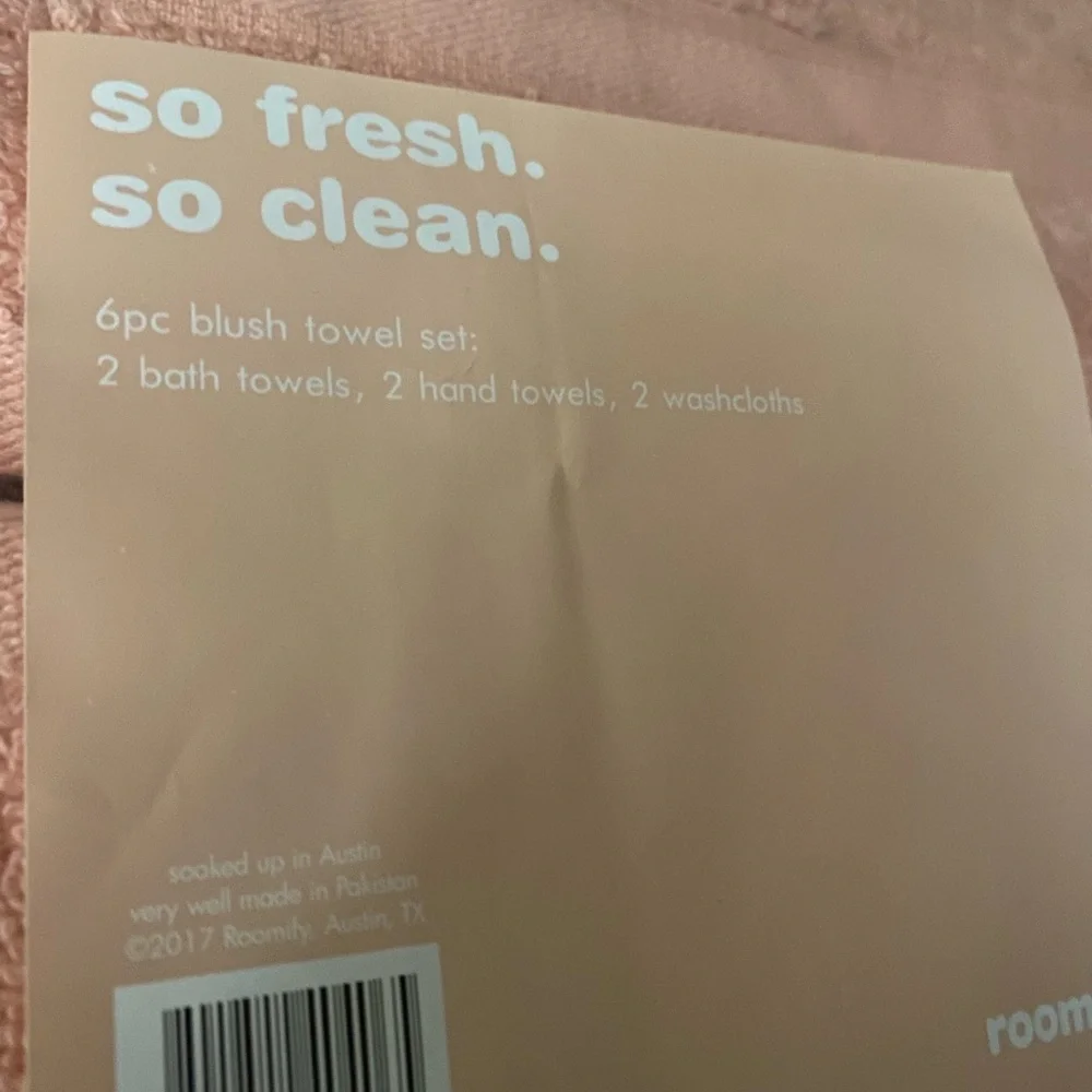 Roomify Bathroom Towel Set - 100% Cotton 6 Piece Set with Bath and Hand Towels